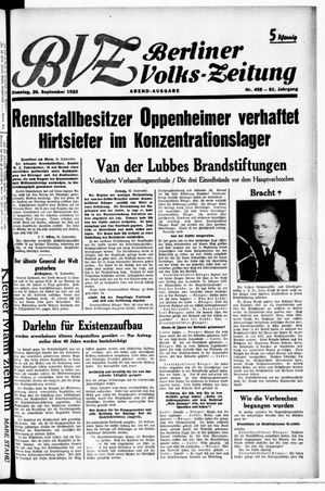 Berliner Volkszeitung vom 26.09.1933