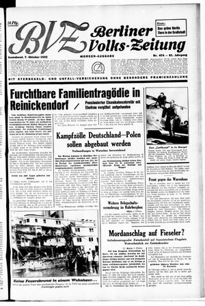 Berliner Volkszeitung vom 07.10.1933