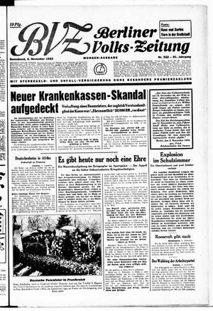Berliner Volkszeitung vom 04.11.1933