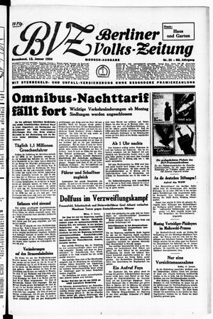 Berliner Volkszeitung vom 13.01.1934
