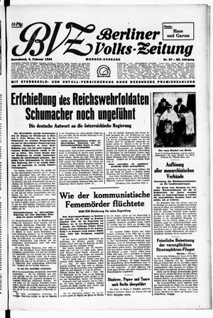 Berliner Volkszeitung vom 03.02.1934