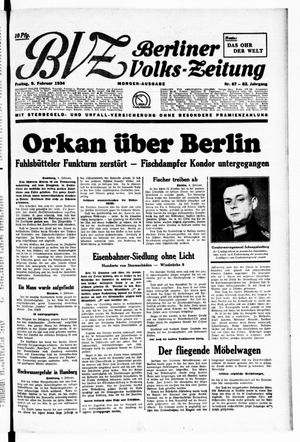 Berliner Volkszeitung vom 09.02.1934