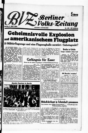 Berliner Volkszeitung vom 05.03.1934