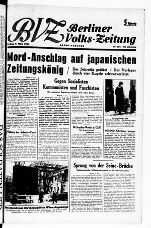 Berliner Volkszeitung vom 09.03.1934