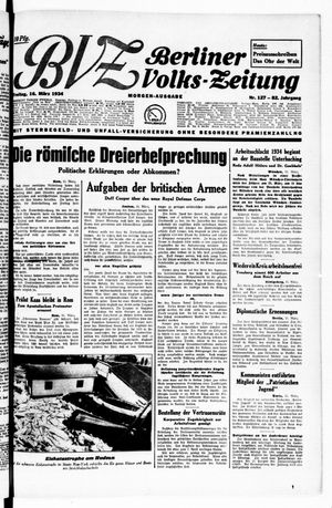 Berliner Volkszeitung vom 16.03.1934