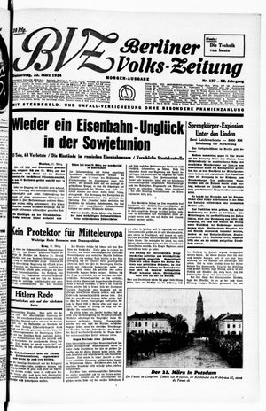 Berliner Volkszeitung vom 22.03.1934
