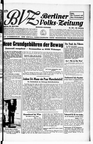 Berliner Volkszeitung vom 25.04.1934