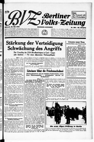 Berliner Volkszeitung vom 30.05.1934