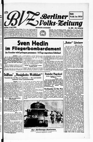 Berliner Volkszeitung vom 03.06.1934