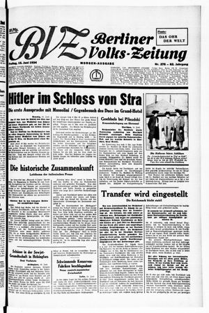 Berliner Volkszeitung vom 15.06.1934