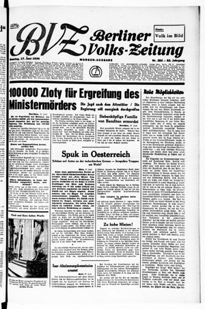 Berliner Volkszeitung vom 17.06.1934