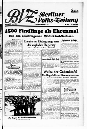 Berliner Volks-Zeitung vom 25.06.1934