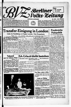 Berliner Volkszeitung vom 05.07.1934