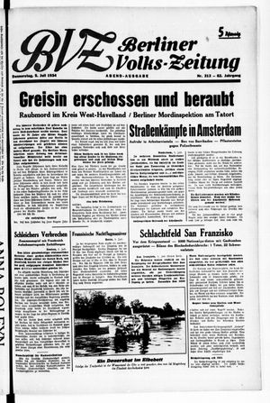 Berliner Volkszeitung vom 05.07.1934