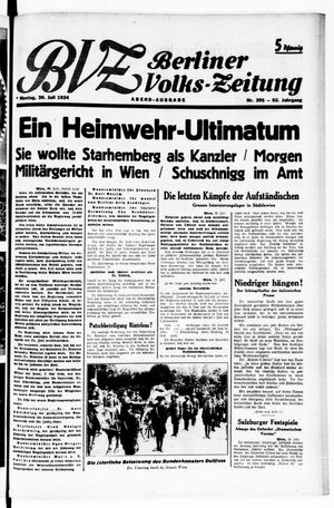 Berliner Volkszeitung vom 30.07.1934