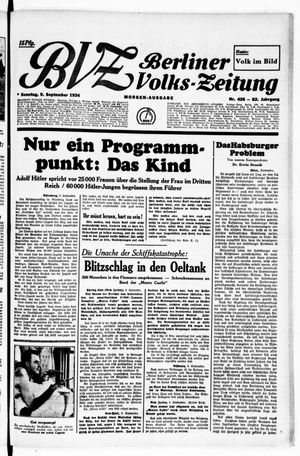 Berliner Volkszeitung vom 09.09.1934