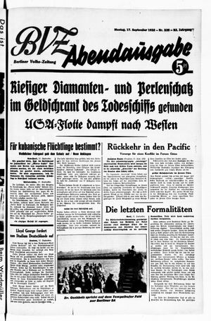 Berliner Volkszeitung on Sep 17, 1934