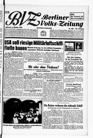 Berliner Volks-Zeitung on Oct 3, 1934
