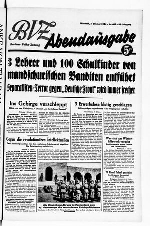 Berliner Volks-Zeitung on Oct 3, 1934
