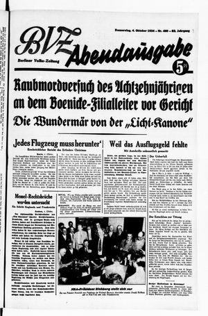 Berliner Volkszeitung vom 04.10.1934