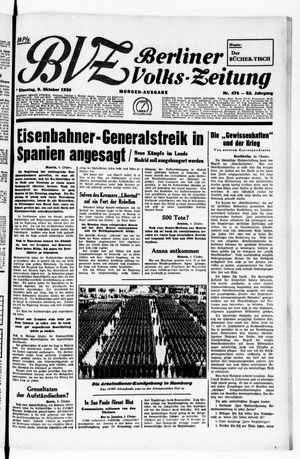 Berliner Volkszeitung vom 09.10.1934