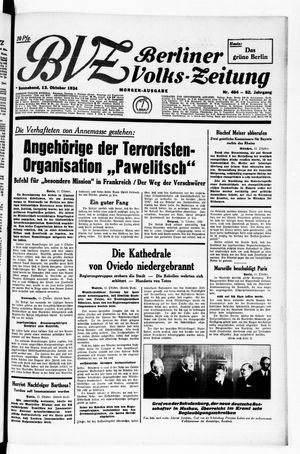 Berliner Volks-Zeitung vom 13.10.1934