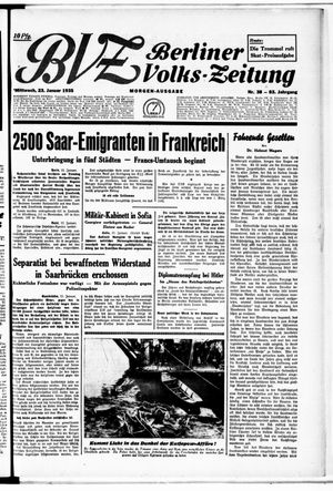 Berliner Volks-Zeitung vom 23.01.1935