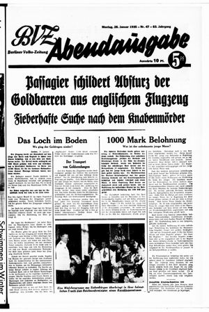Berliner Volkszeitung vom 28.01.1935
