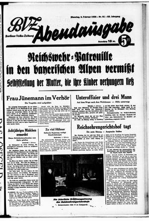 Berliner Volks-Zeitung vom 05.02.1935