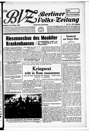 Berliner Volkszeitung vom 13.02.1935