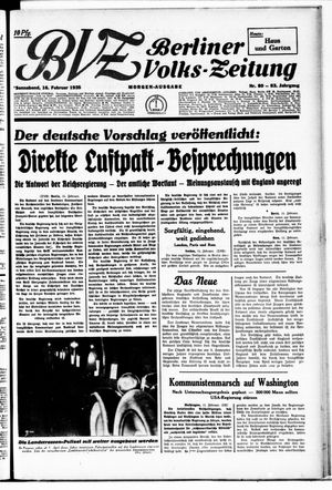 Berliner Volkszeitung vom 16.02.1935