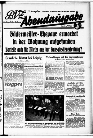 Berliner Volkszeitung vom 16.02.1935