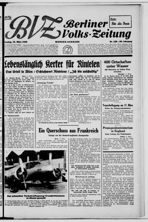 Berliner Volkszeitung vom 15.03.1935