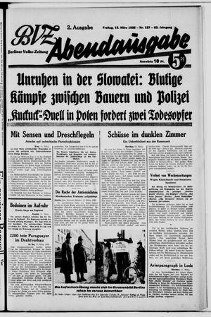 Berliner Volkszeitung vom 15.03.1935
