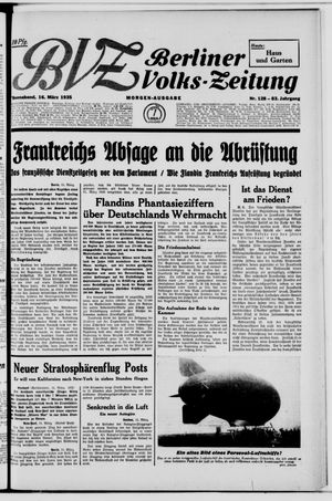 Berliner Volkszeitung vom 16.03.1935