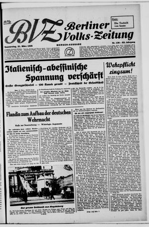 Berliner Volkszeitung vom 21.03.1935