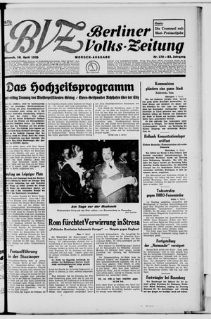 Berliner Volkszeitung vom 10.04.1935