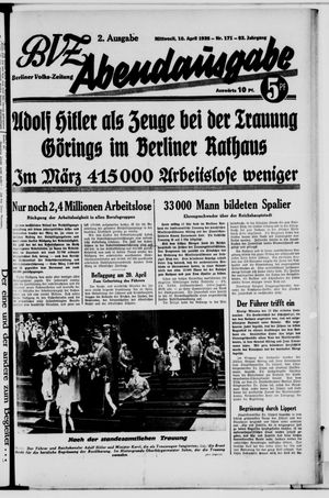 Berliner Volkszeitung vom 10.04.1935