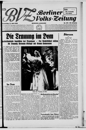Berliner Volkszeitung vom 11.04.1935