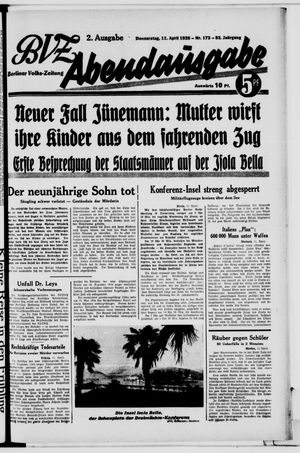 Berliner Volkszeitung vom 11.04.1935