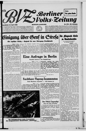 Berliner Volkszeitung vom 13.04.1935