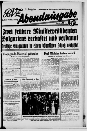 Berliner Volkszeitung vom 18.04.1935