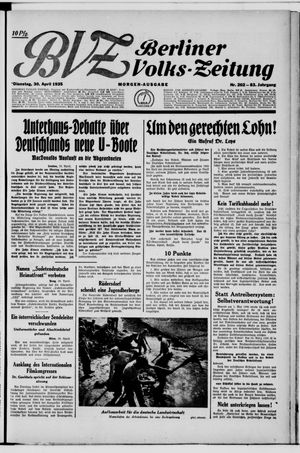 Berliner Volks-Zeitung vom 30.04.1935