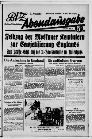 Berliner Volks-Zeitung vom 30.04.1935