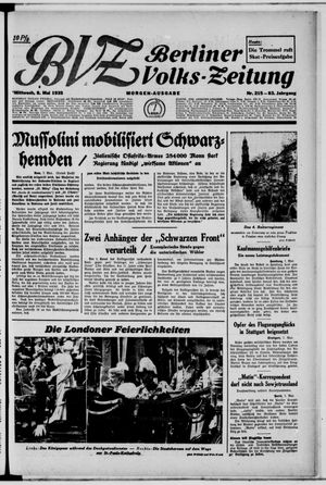 Berliner Volkszeitung vom 08.05.1935