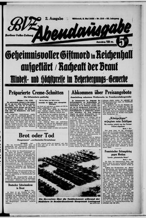 Berliner Volkszeitung vom 08.05.1935