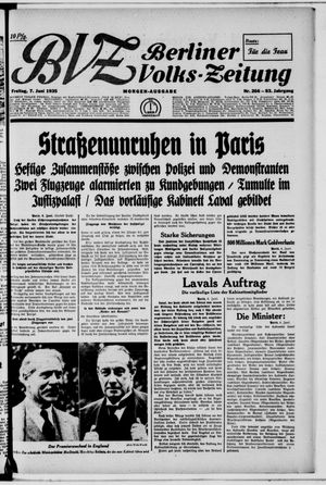 Berliner Volkszeitung on Jun 7, 1935