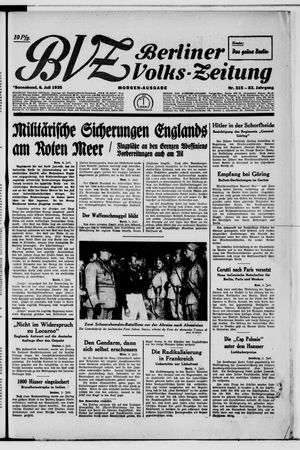 Berliner Volkszeitung vom 06.07.1935