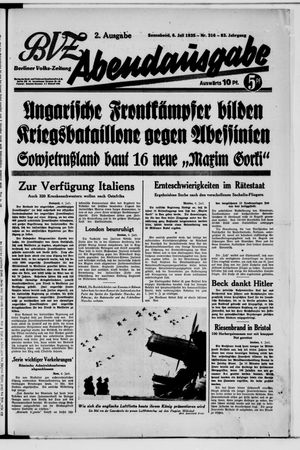 Berliner Volkszeitung vom 06.07.1935