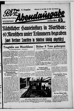 Berliner Volks-Zeitung vom 31.07.1935